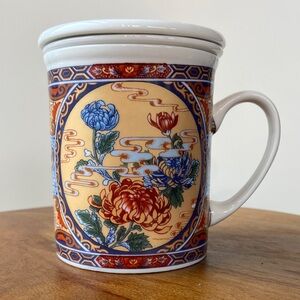 Japanese 3 piece porcelain tea mug